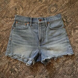 Madewell Blue Jean Shorts High-Waisted Distressed